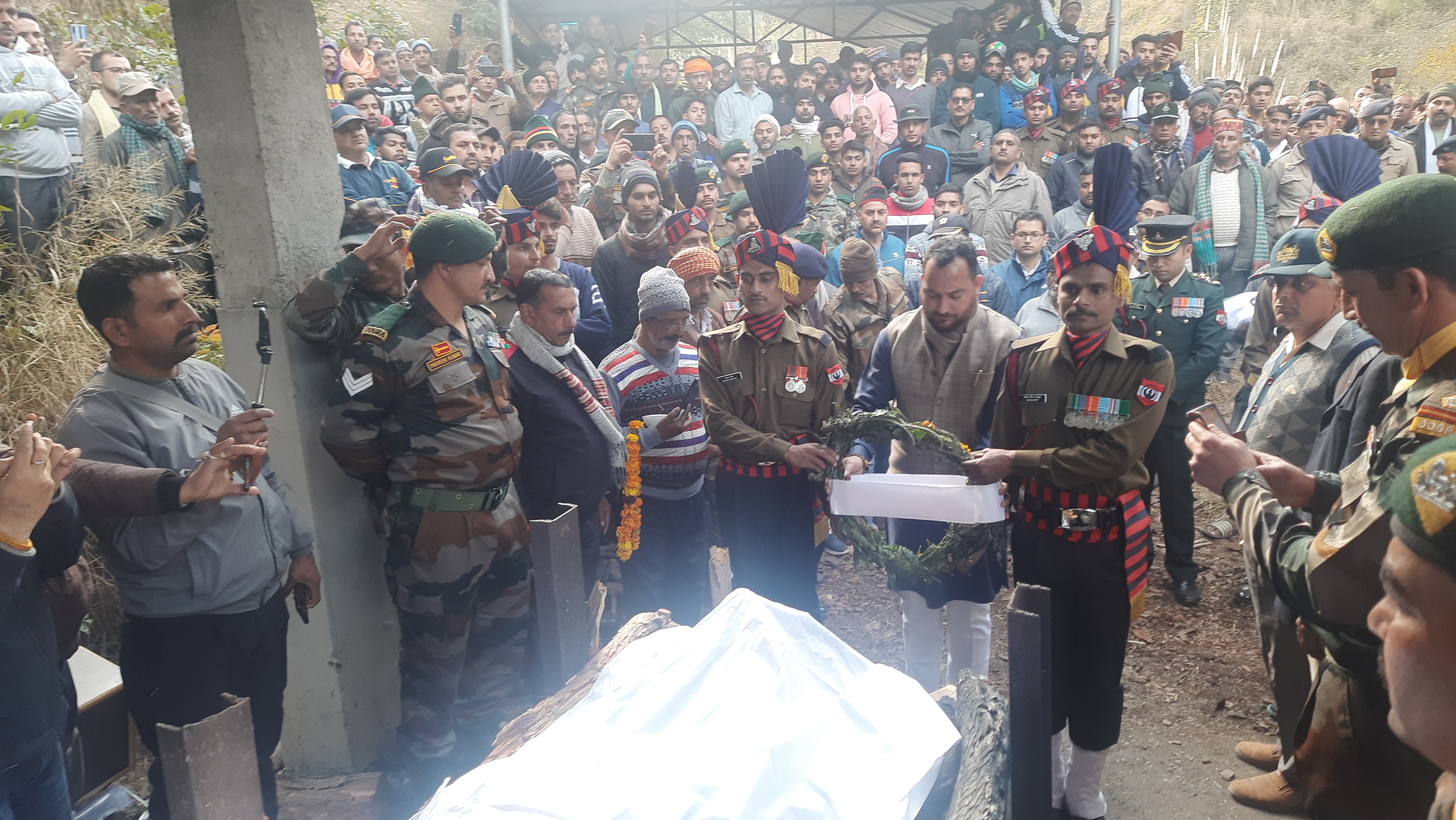 Indian Army Martyr Soldier Amit Sharma Funeral.