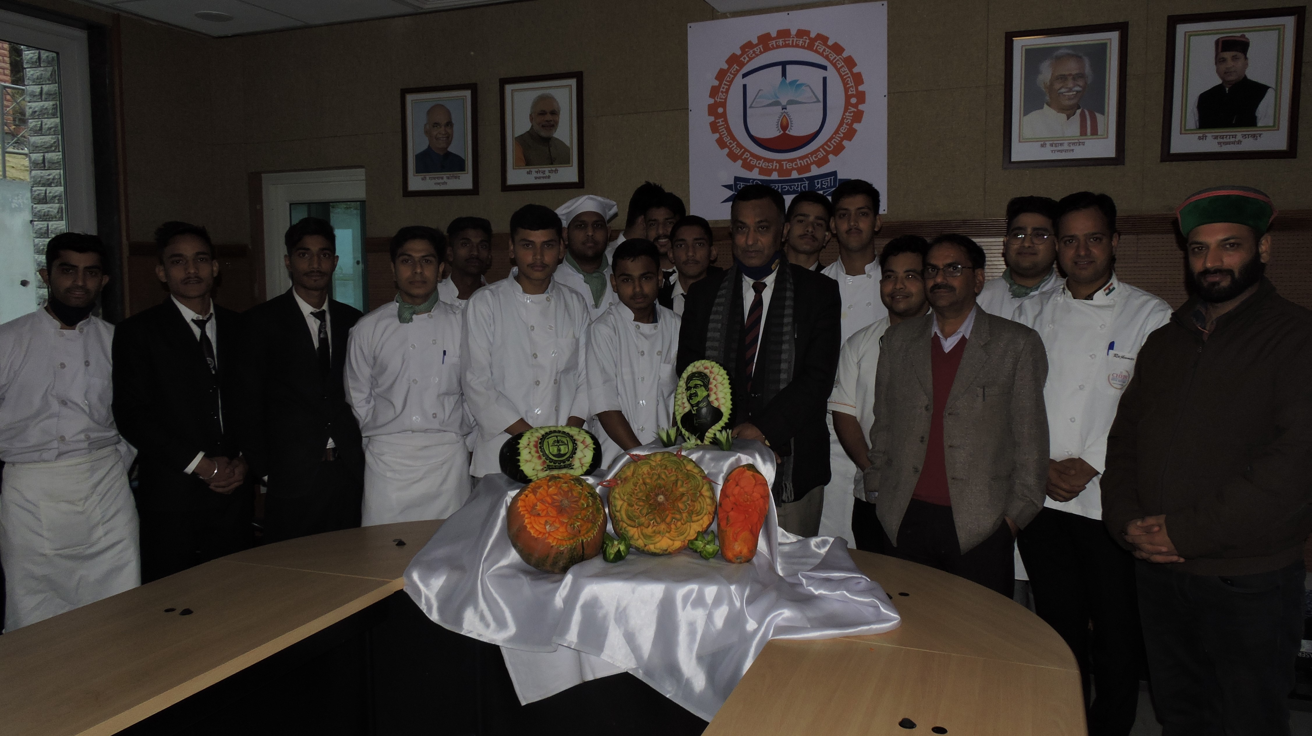 One day workshop on fruit and vegetable carving in technical university Hamirpur