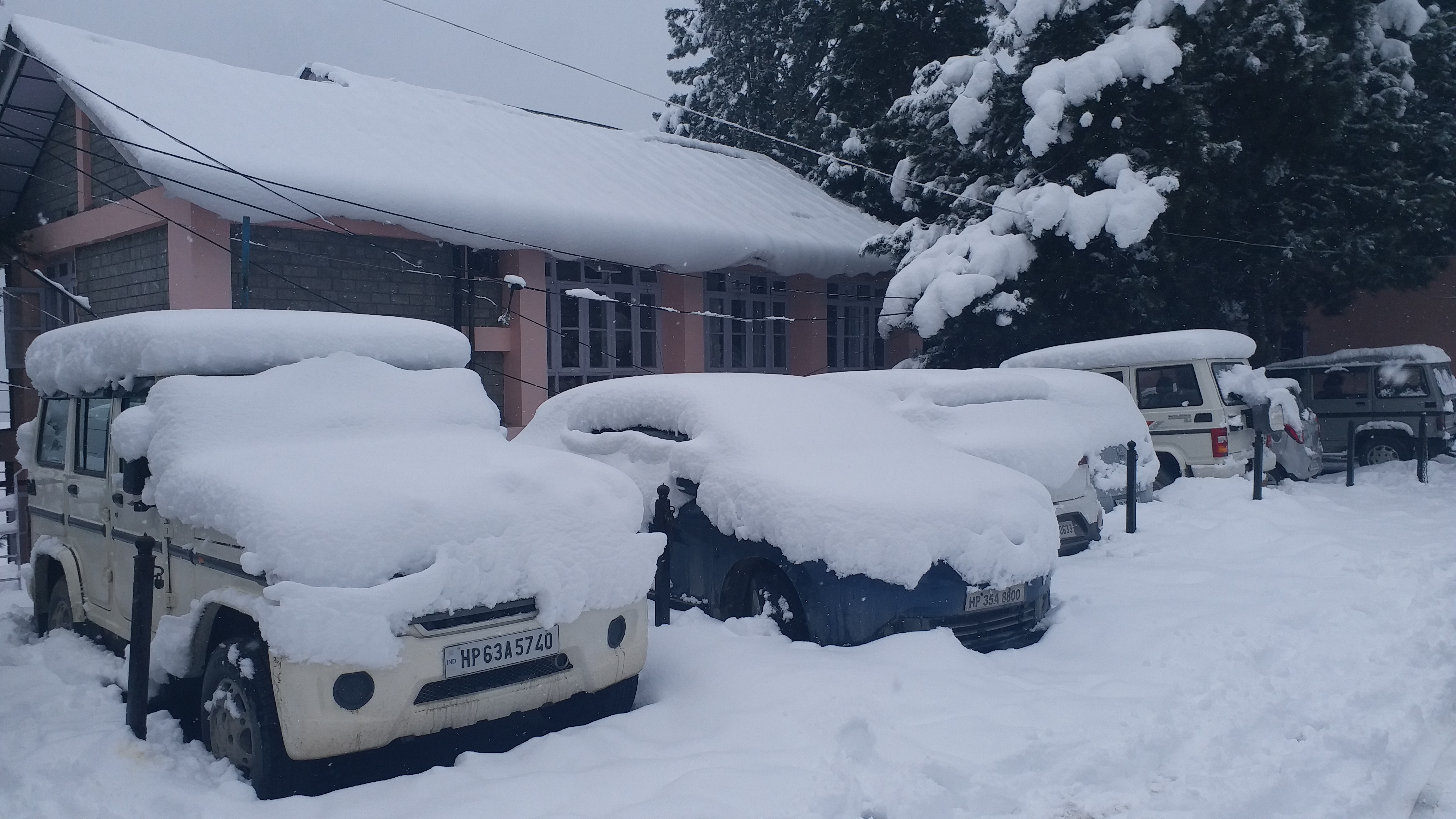 heavy snowfall in  kinnaur