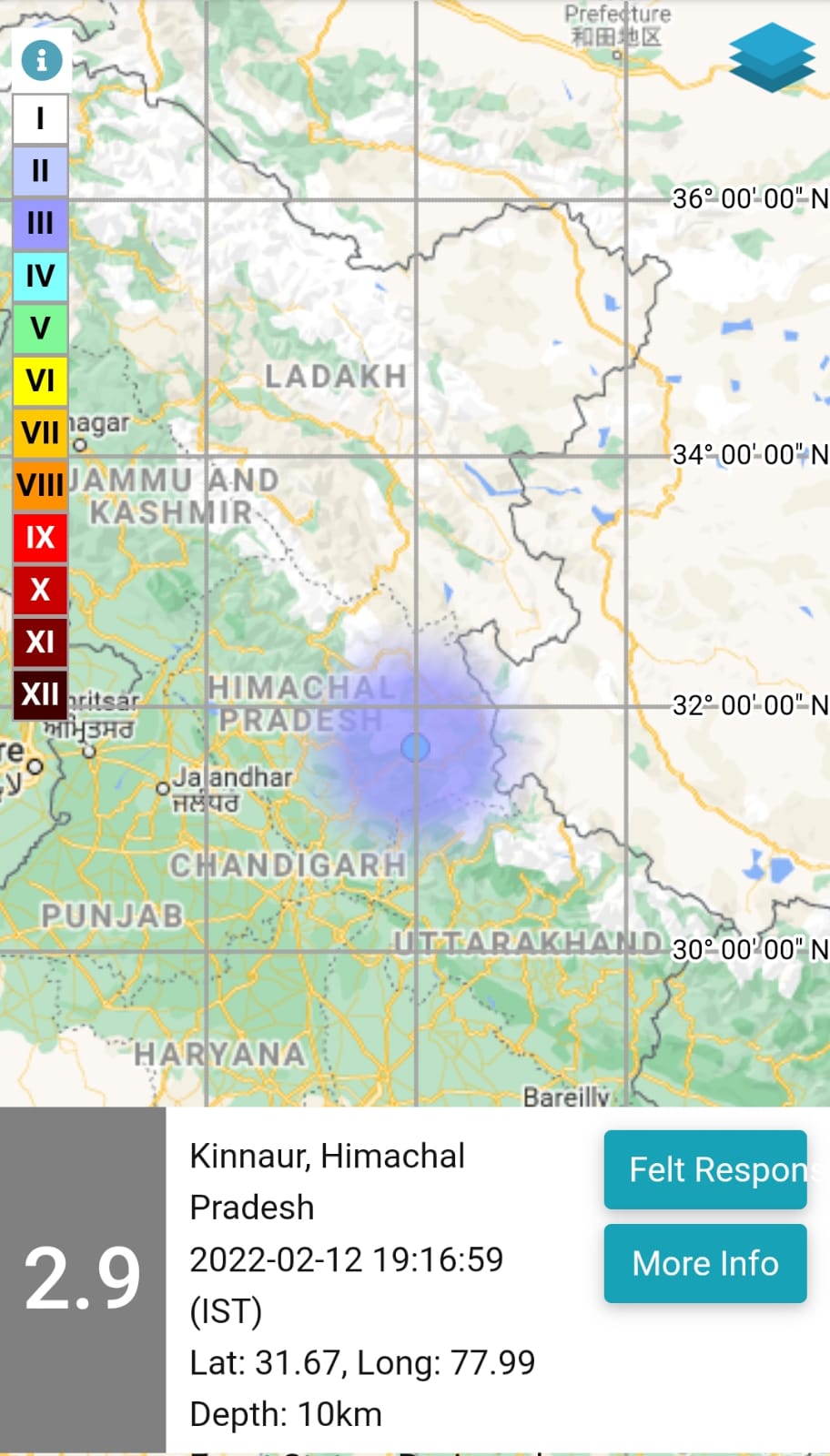 Earthquake in Kinnaur