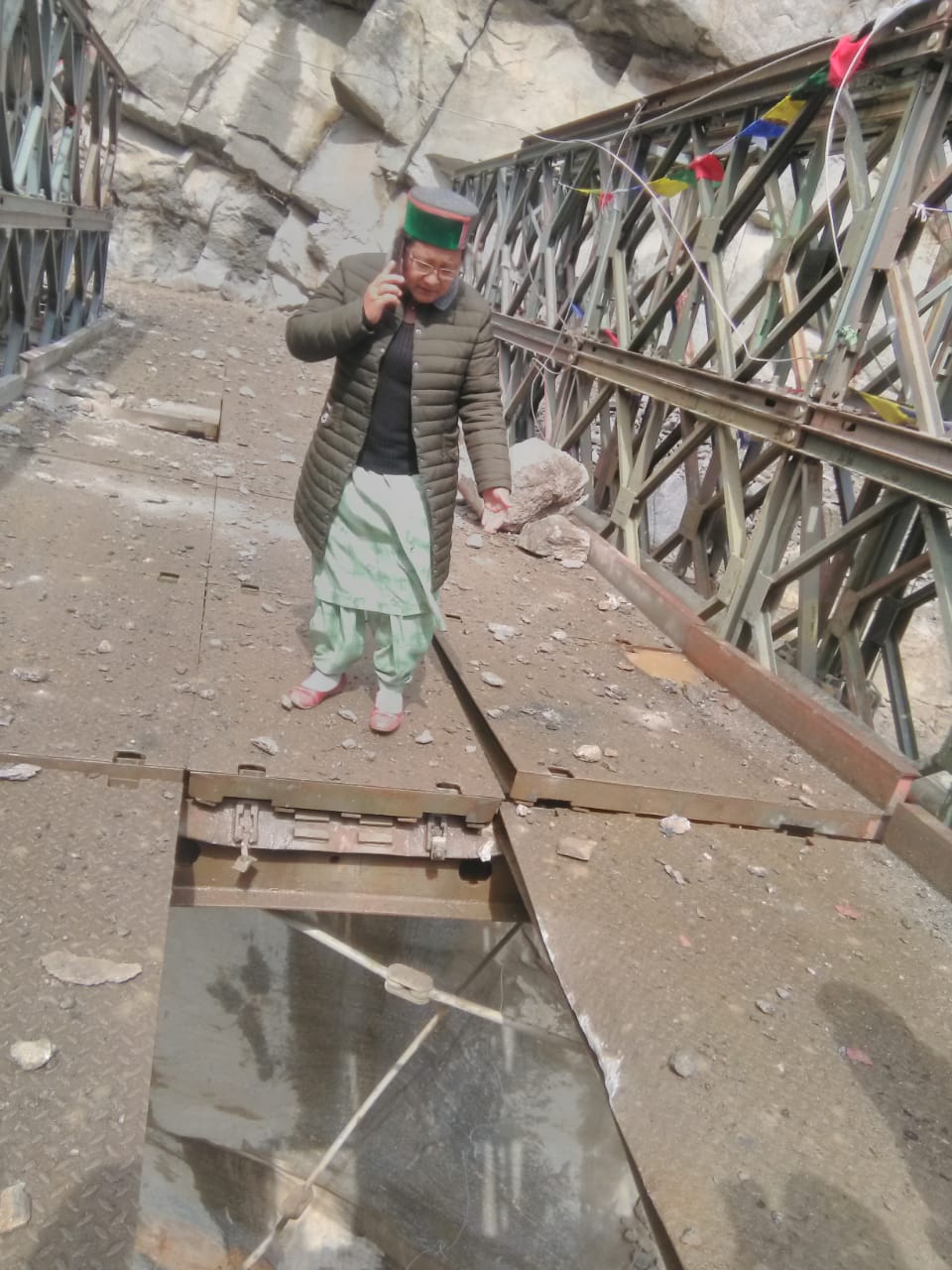 kinnaur urini bridge damage