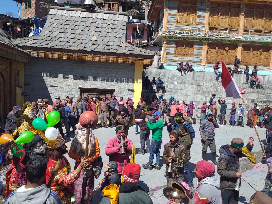 Holi celebration in sangla valley