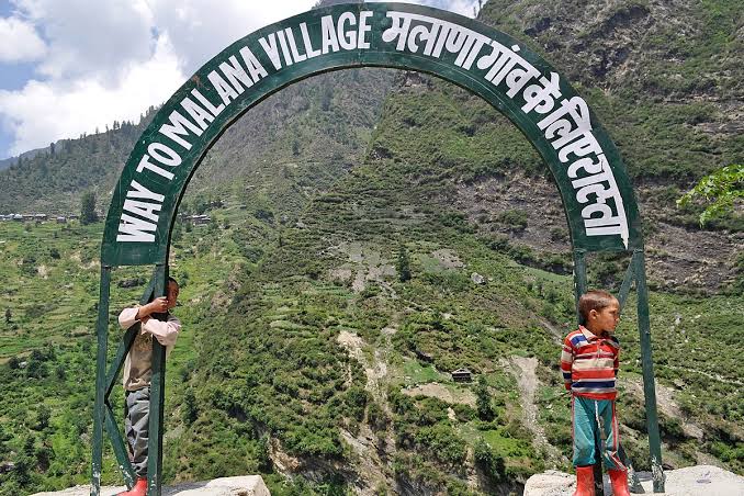 Entrance gate of Malana village.