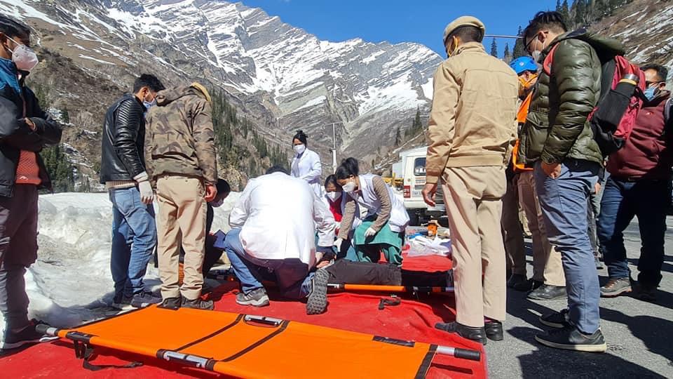 Mock Drill in Atal Tunnel Rohtang