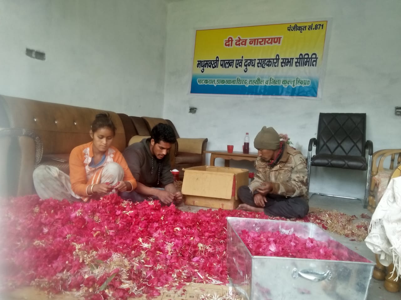 Buransh juice prepared with honey