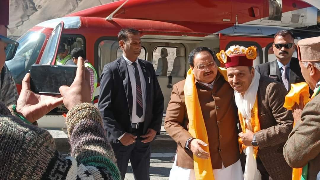 JP Nadda rally in Kaza