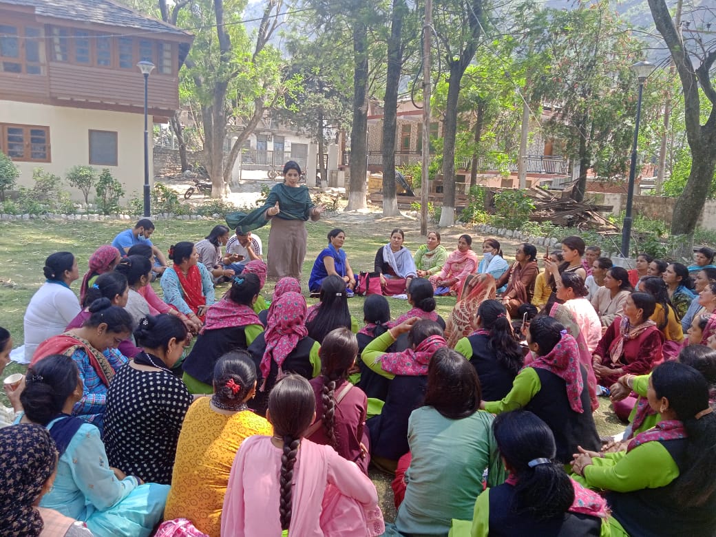 Mahila Congress meeting in Banjar of Kullu