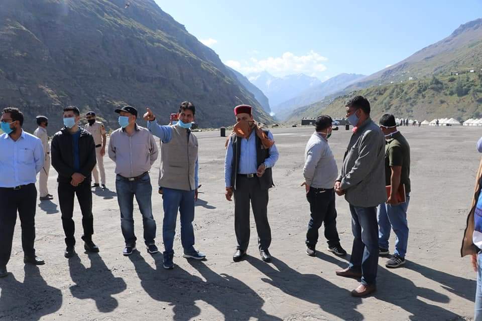 Ramlal Markanda In Sissu Helipad