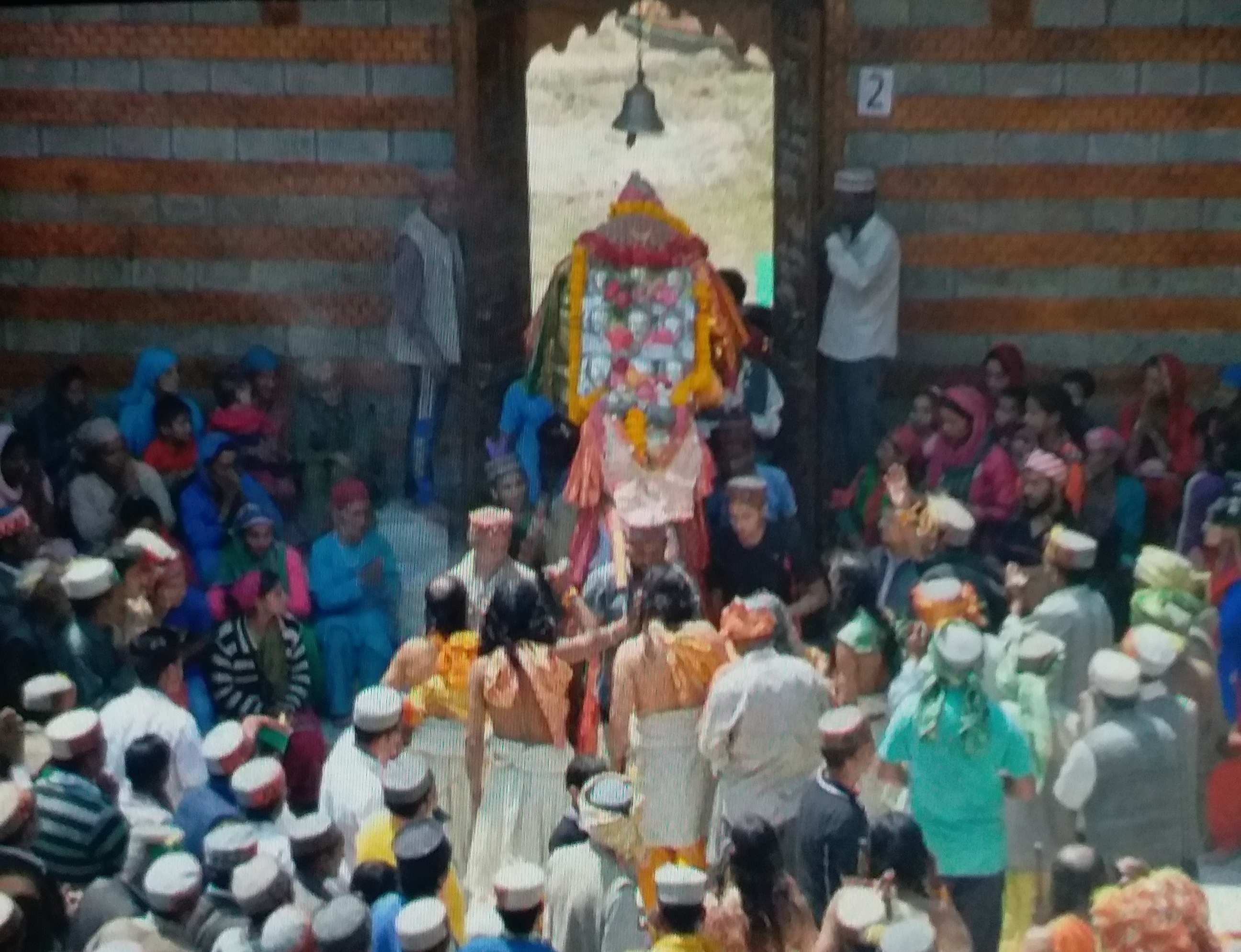 Devotees in the temple