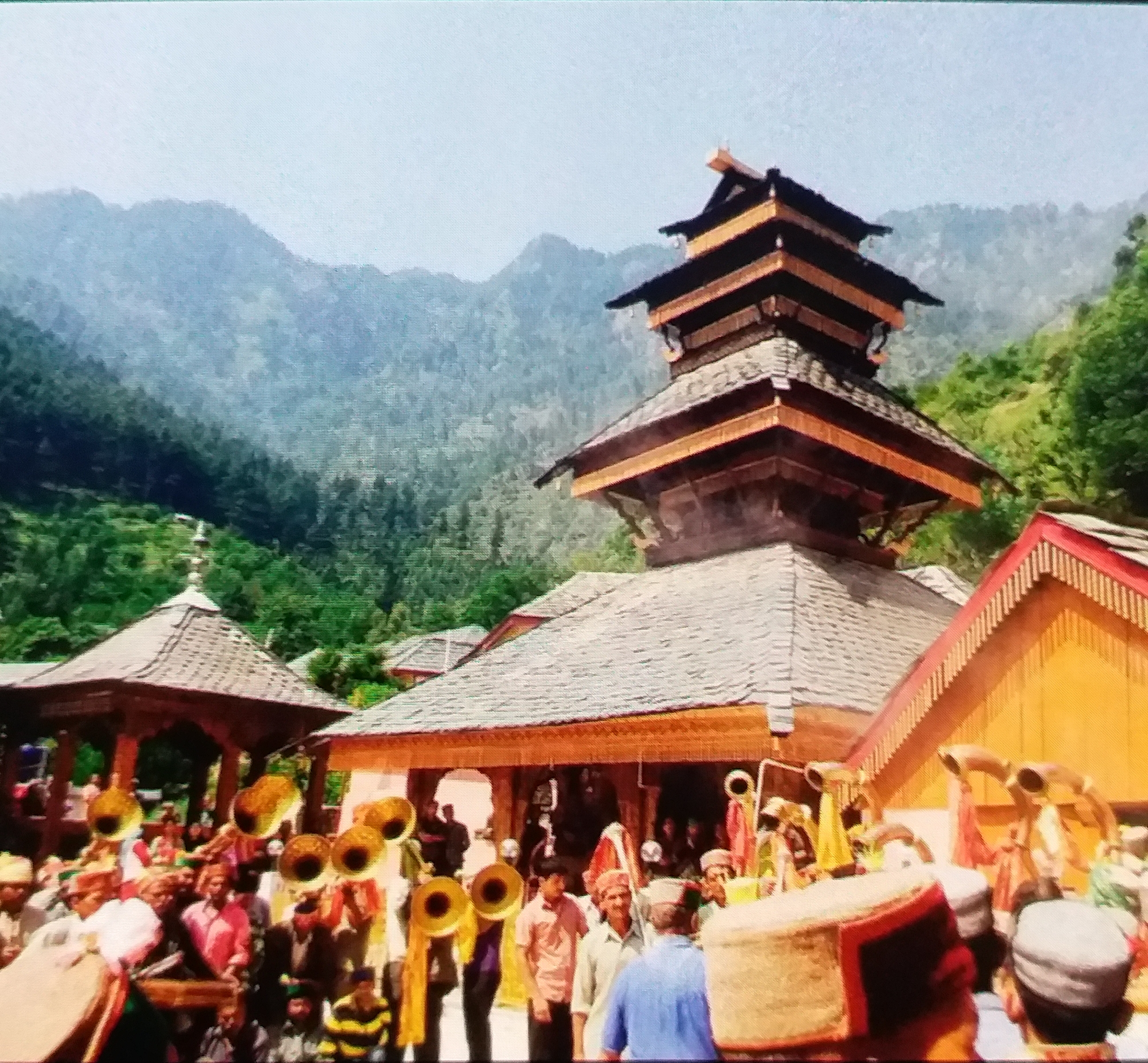 Devotees in the temple