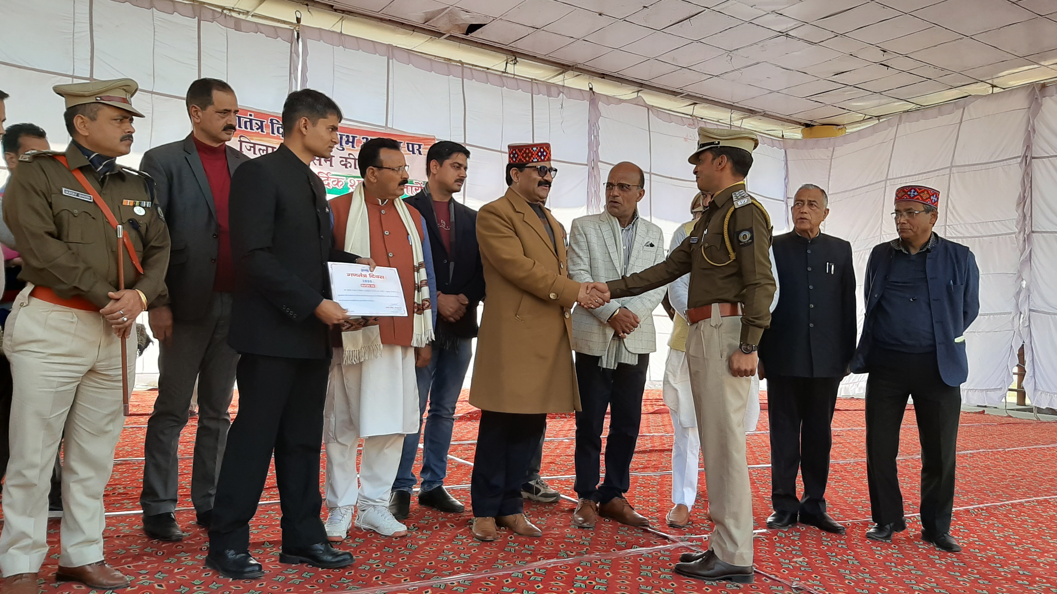 मंडी में गणतंत्र दिवस मनाया, District Level Republic Day Celebration in mandi