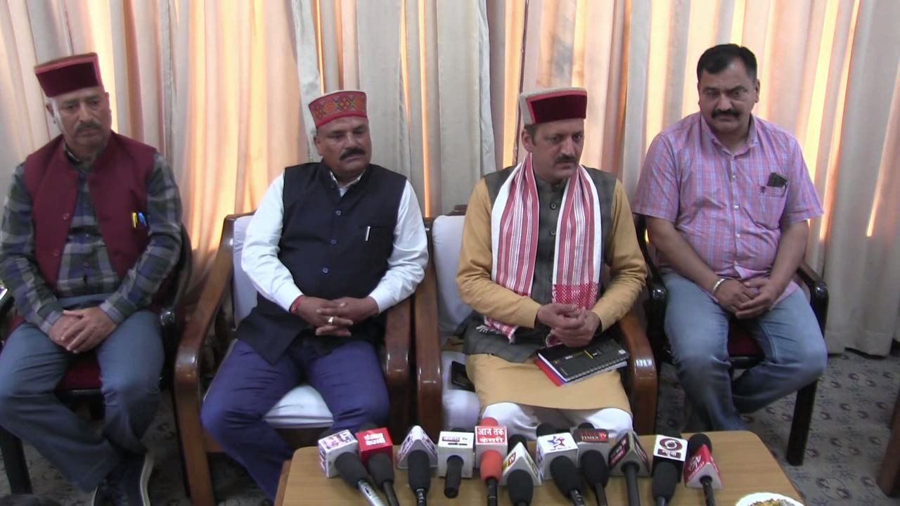 Rakesh Sharma held press conference in Mandi