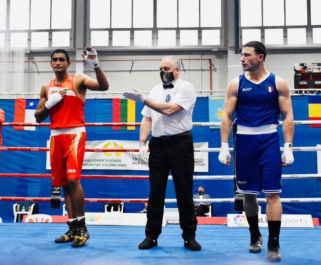 ashish chaudhary won 35th International Boxing Competition