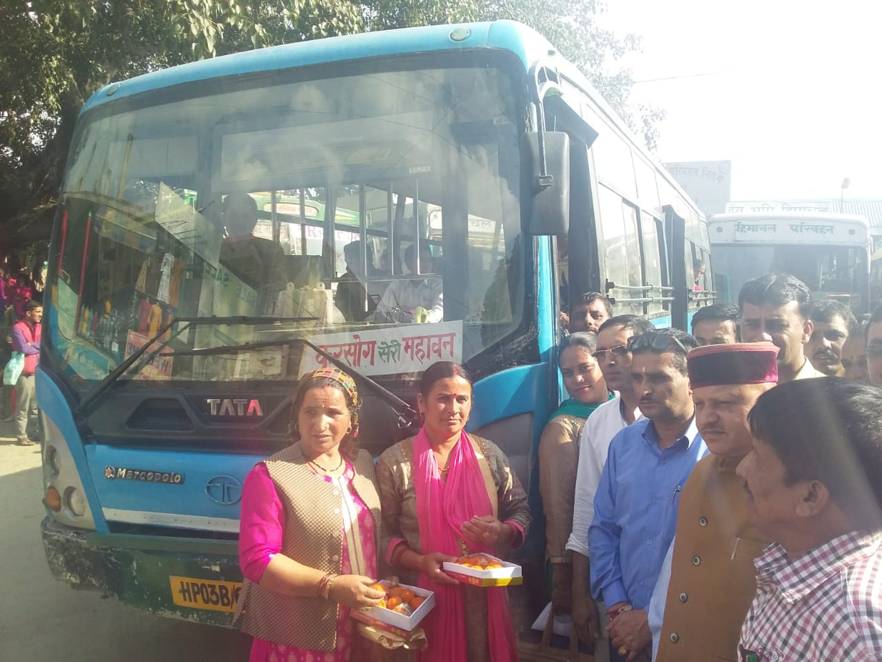 Bus service started from Karsog to Mahavan after 2 years