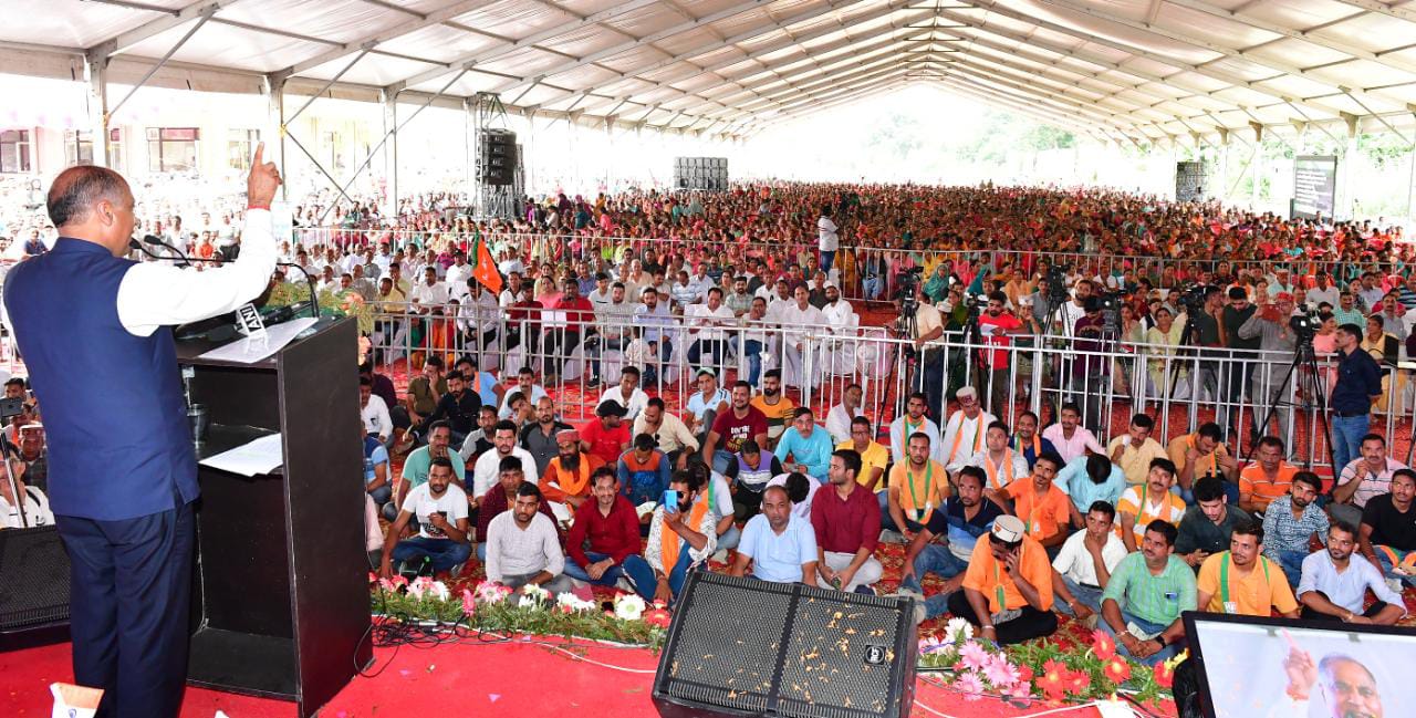 cm jairam rally in mandi