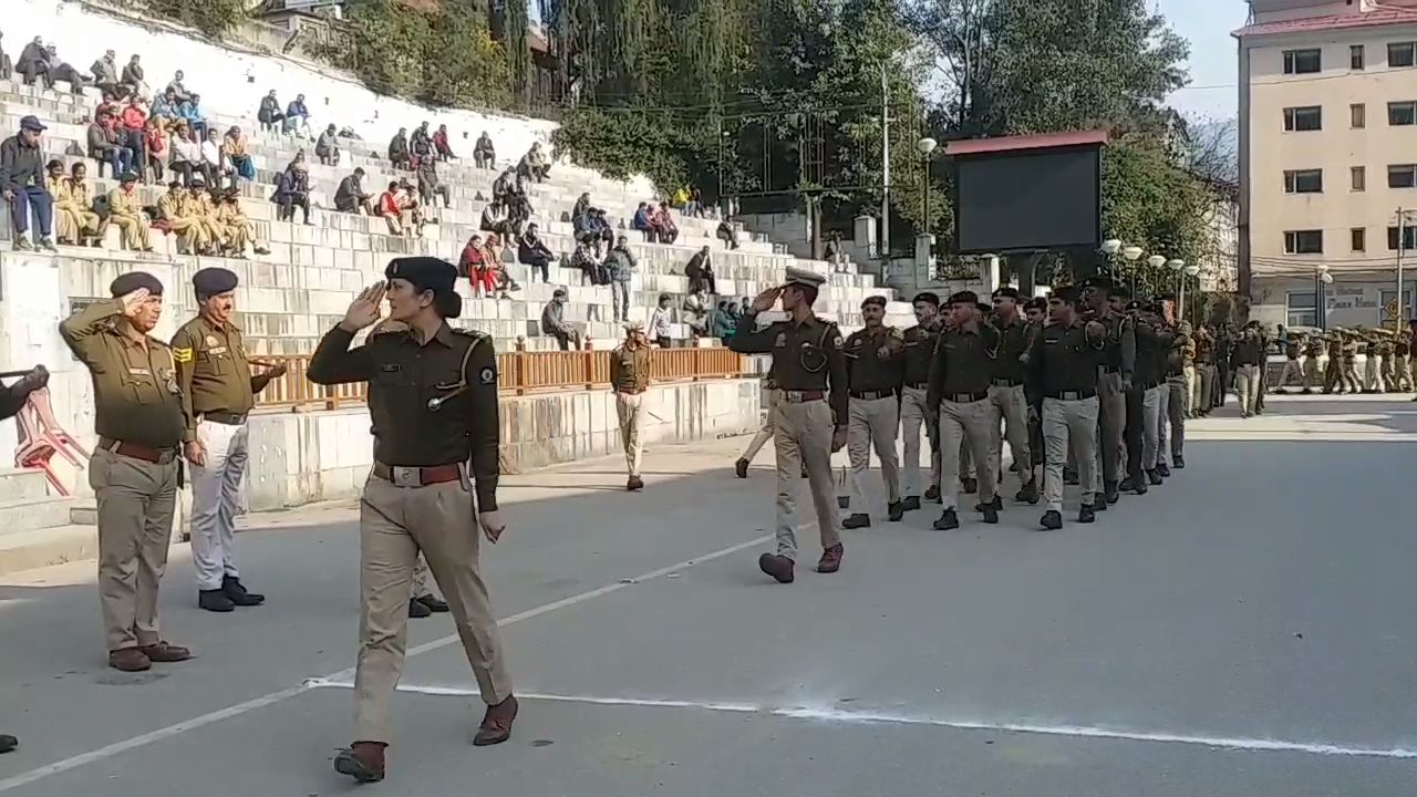 Parade rehearsal in Mandi