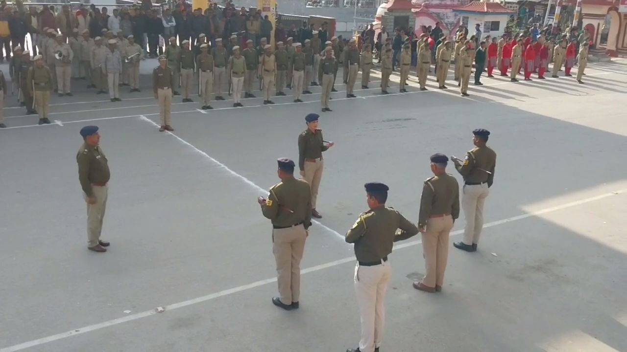 Parade rehearsal in Mandi