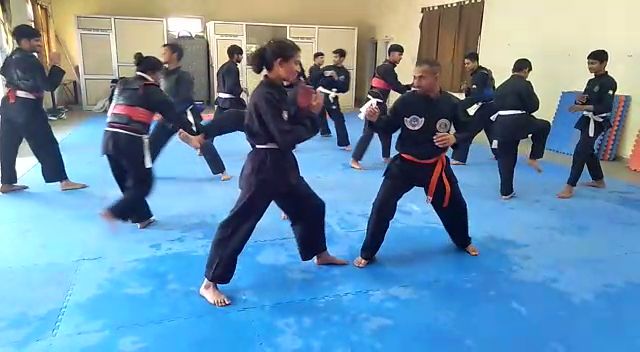 Martial arts training camp in Mandi.