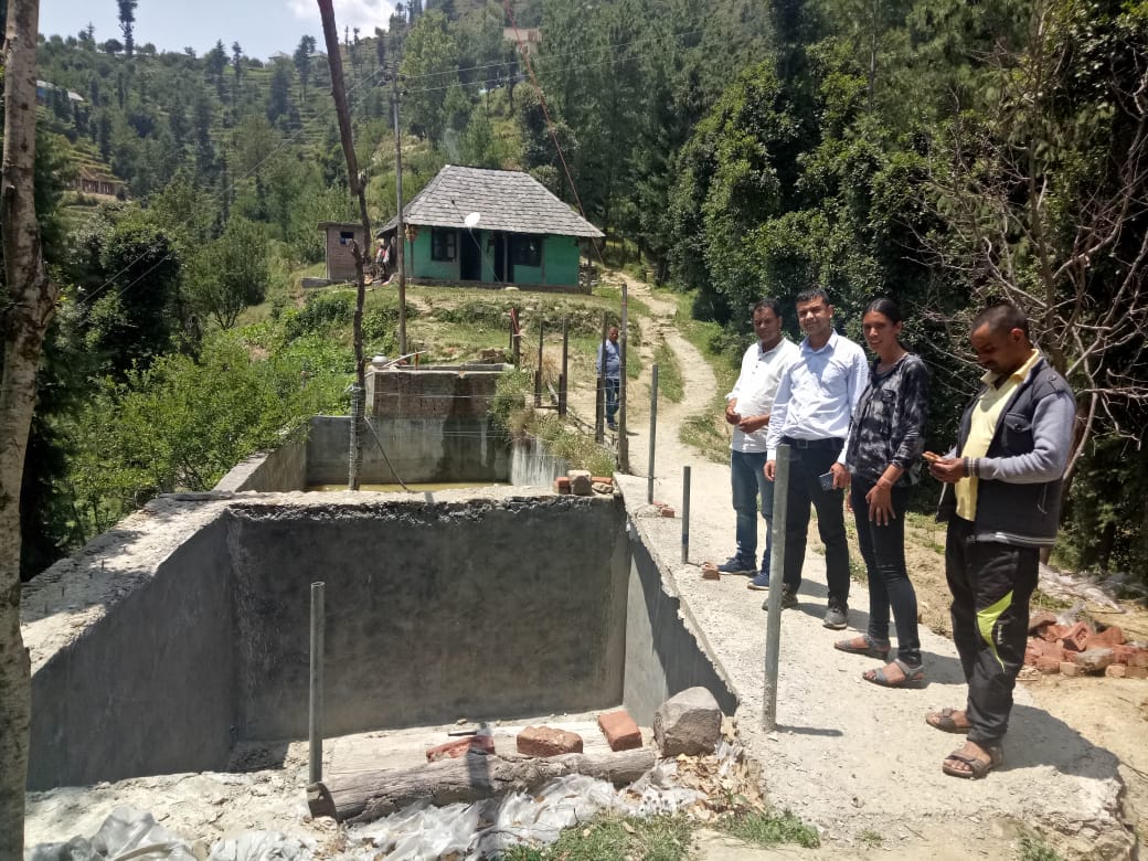 water harvesting by farmer in mandi