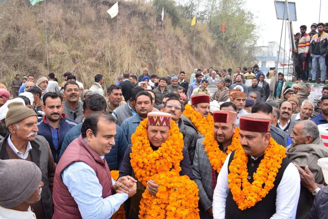 Dr. Bindal laid the foundation stone for the road