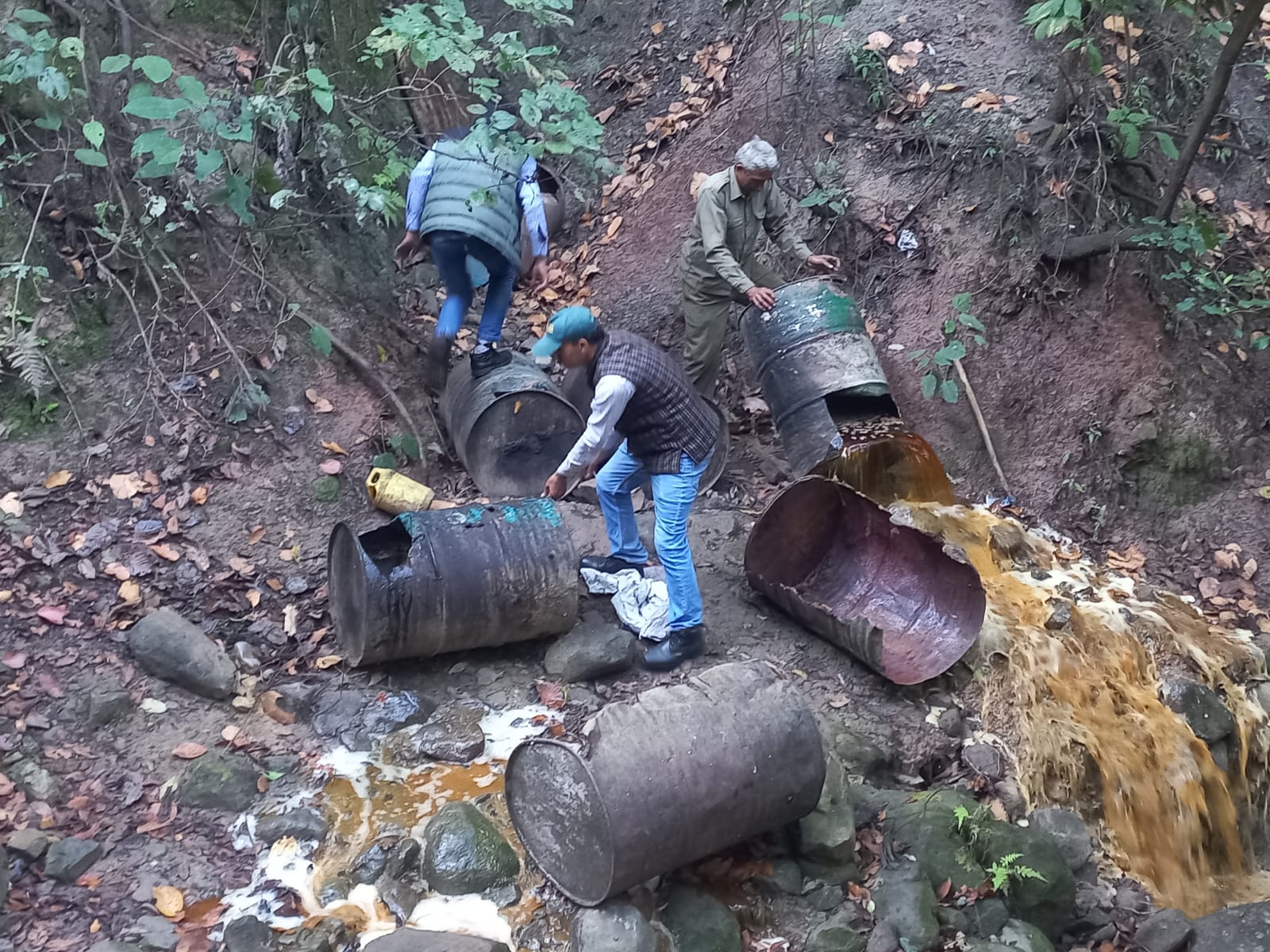 Forest Department team destroyed 1200 liters Lahan