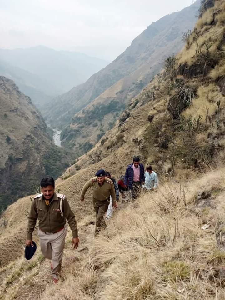 The skeleton of a woman found in the forest of Nauradhar in Sirmaur