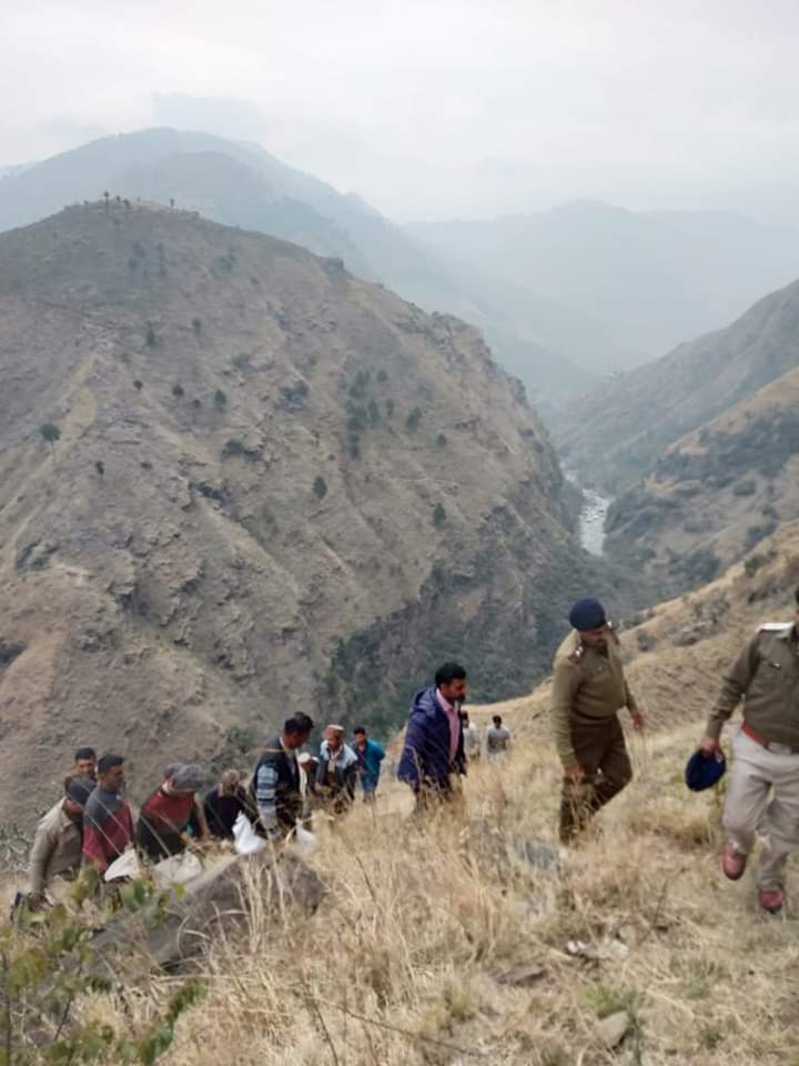 The skeleton of a woman found in the forest of Nauradhar in Sirmaur