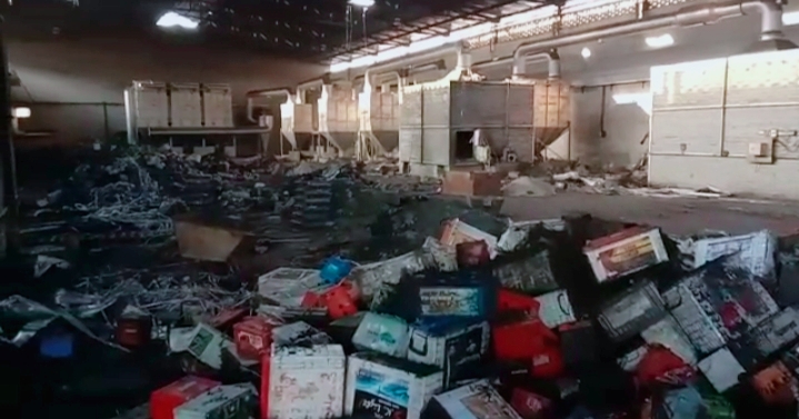 Goods burnt to ashes due to factory fire