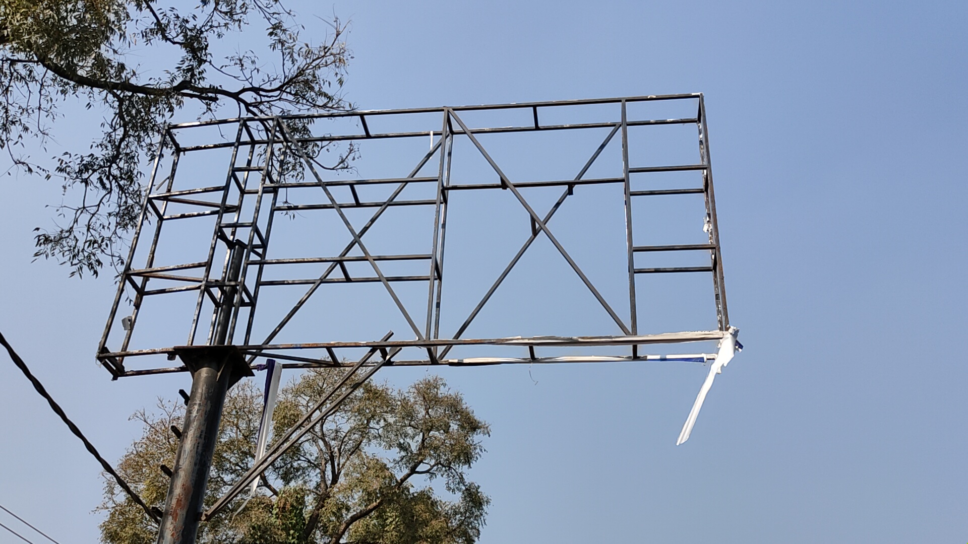 Business of hoardings and banners in Paonta Sahib on Diwali