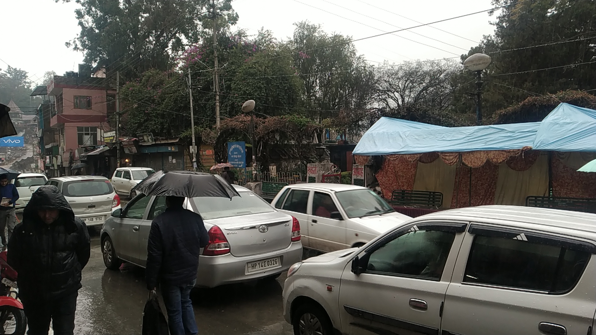 snowfall in tourist palce chail