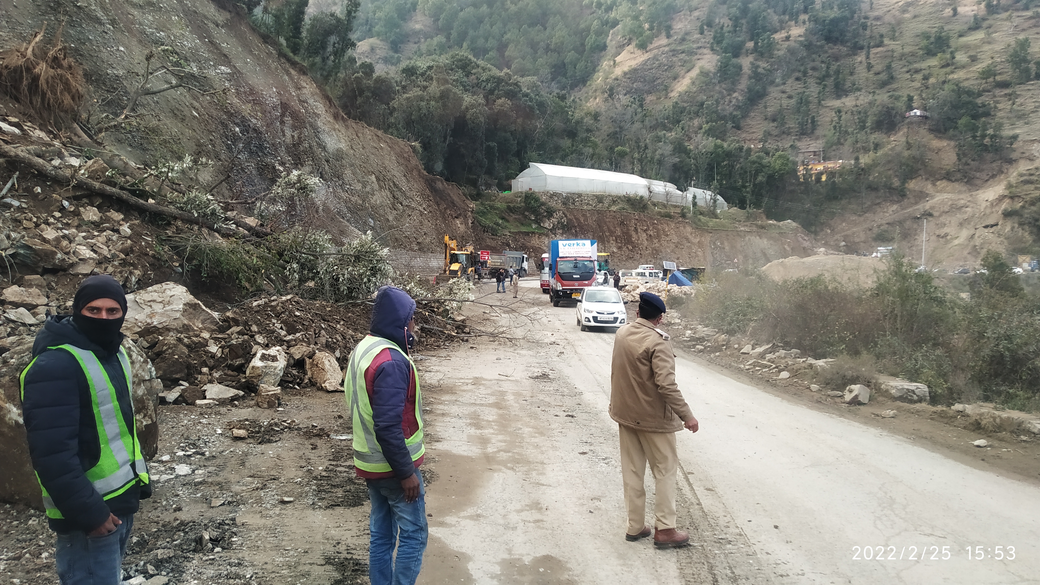 Landslide in Mansar of Solan