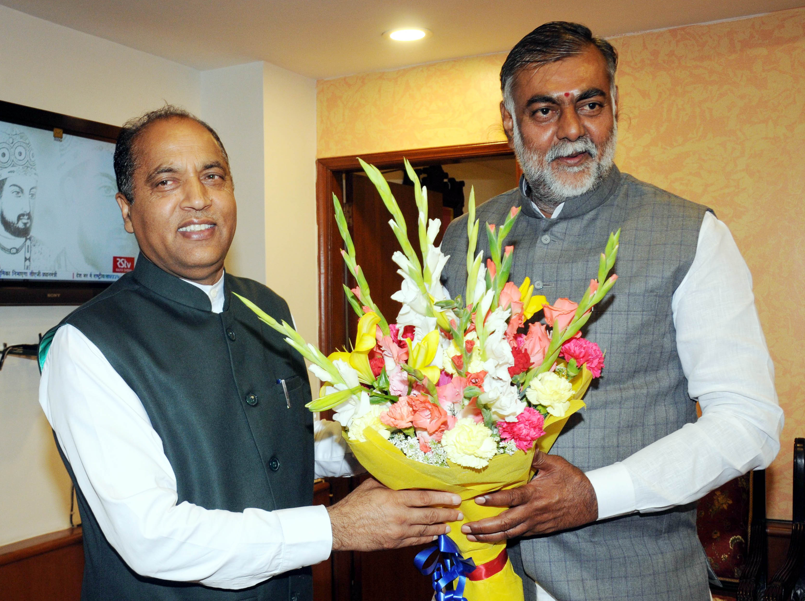 CM meets MOS tourism Prahlad Singh Patel