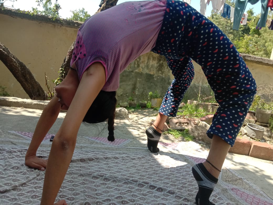 Student Celebrated World Yoga Day At Home