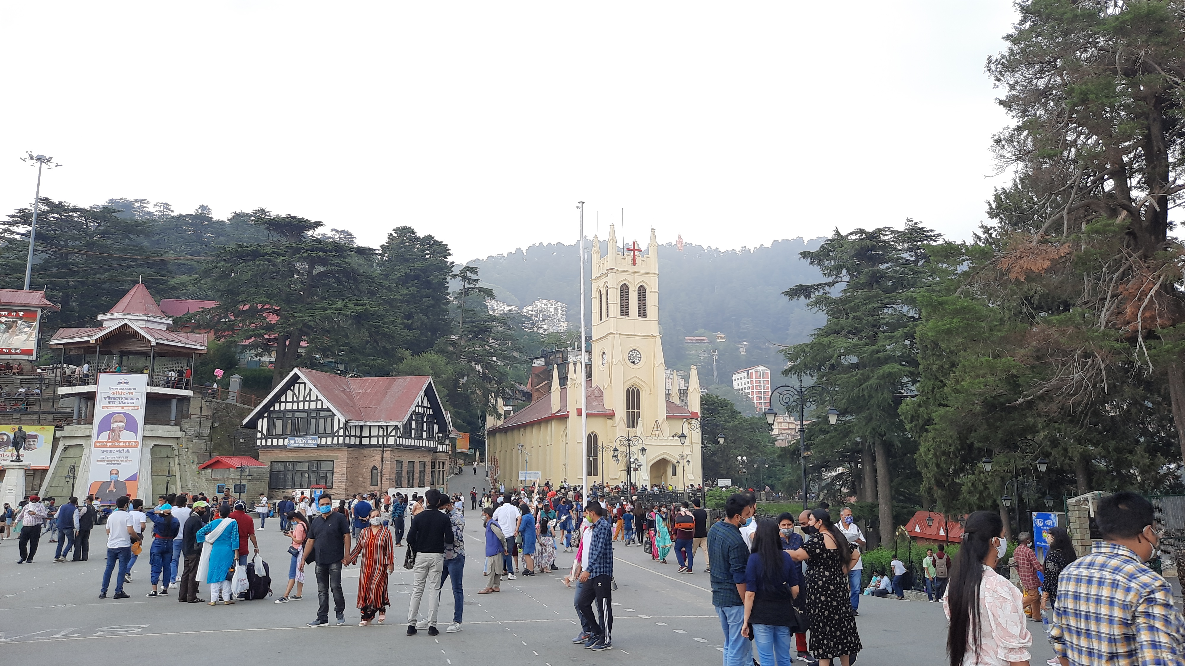 Tourist in Shimla.