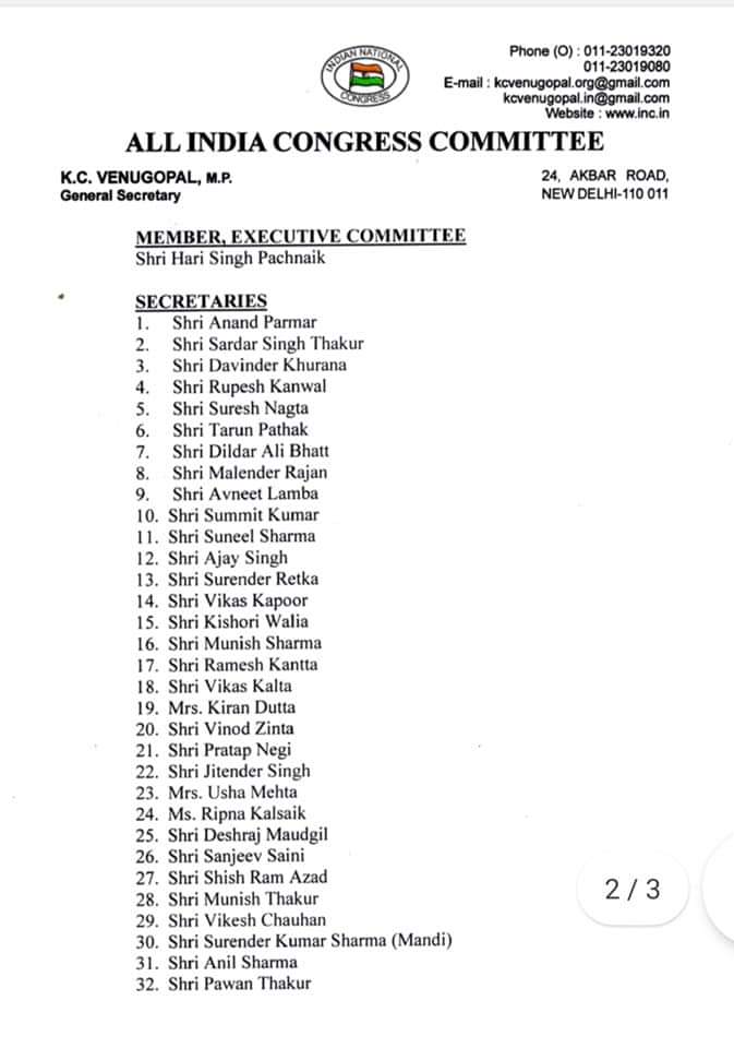 Congress expanded the state executive in Himachal