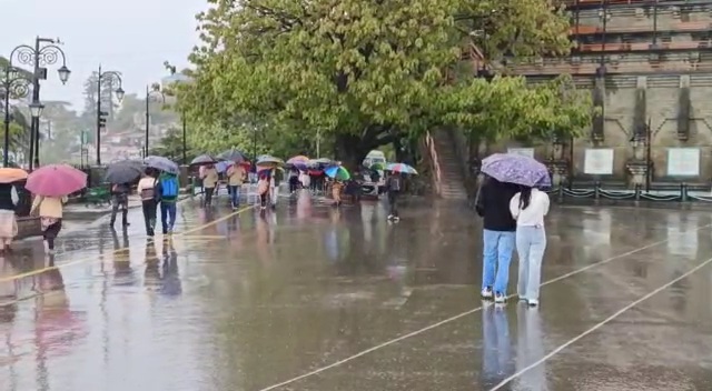 Heavy rain and hailstorm in Shimla