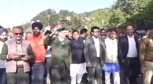 Union Minister Anurag Thakur reached Shimla