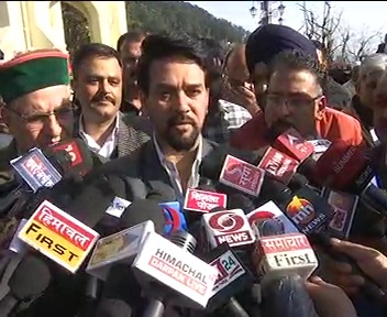 Union Minister Anurag Thakur reached Shimla