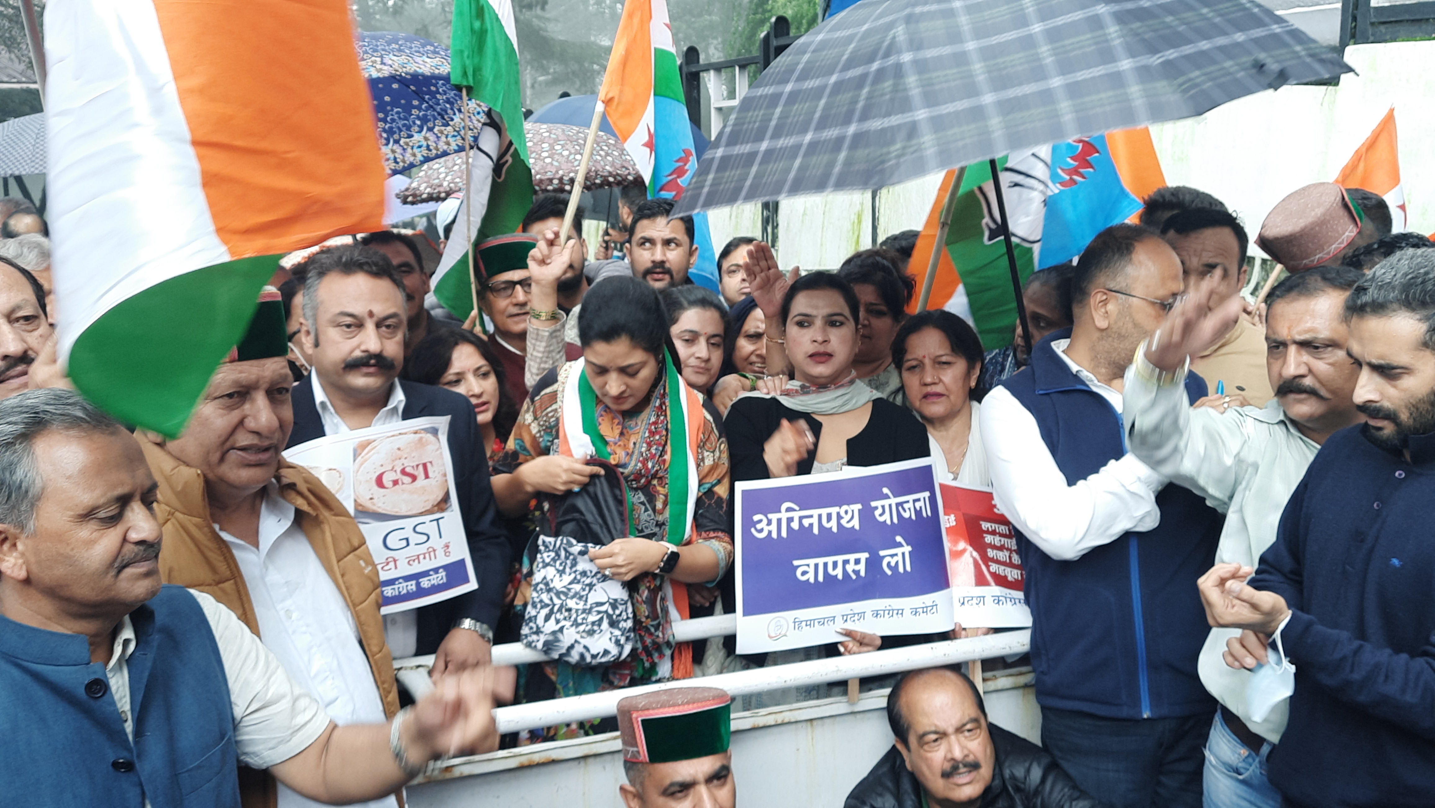 Congress Protest in shimla