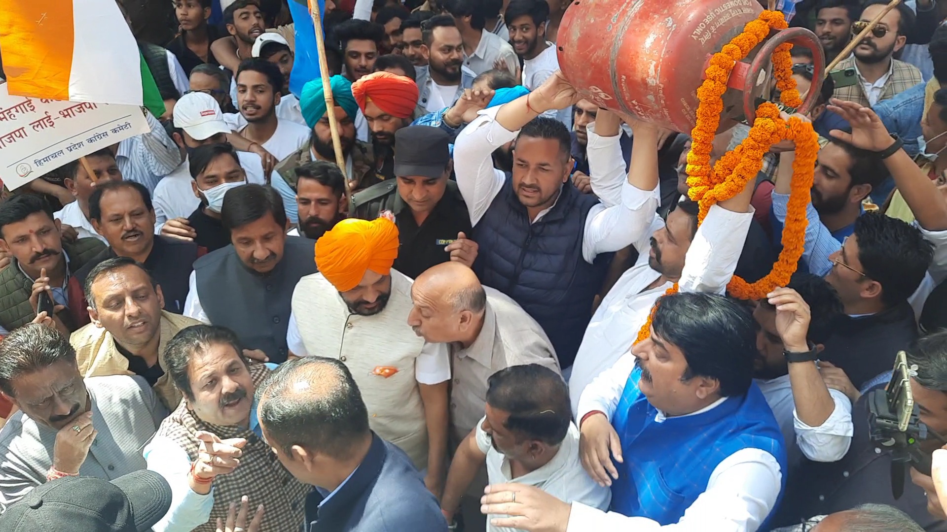 congress protest in shimla