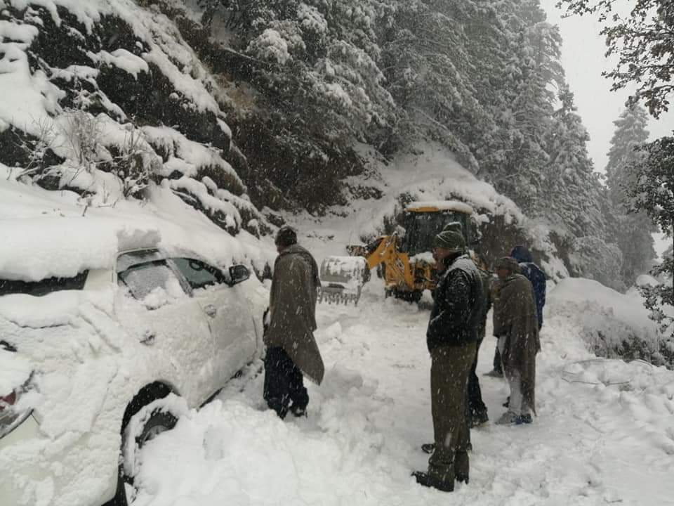 Haryana youths stuck in Narkanda due to heavy snowfall in shimla