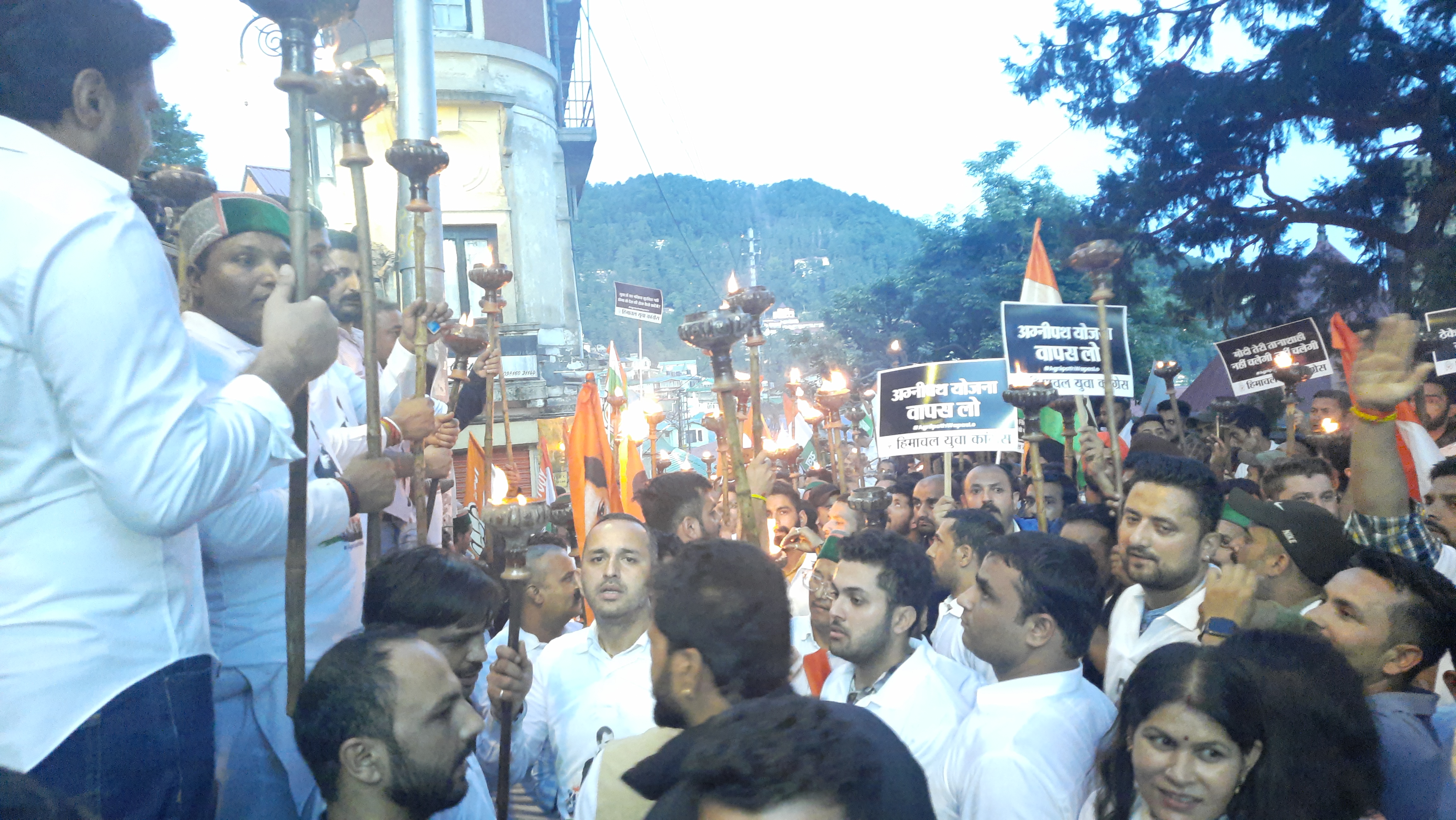 Youth Congress protest in Shimla