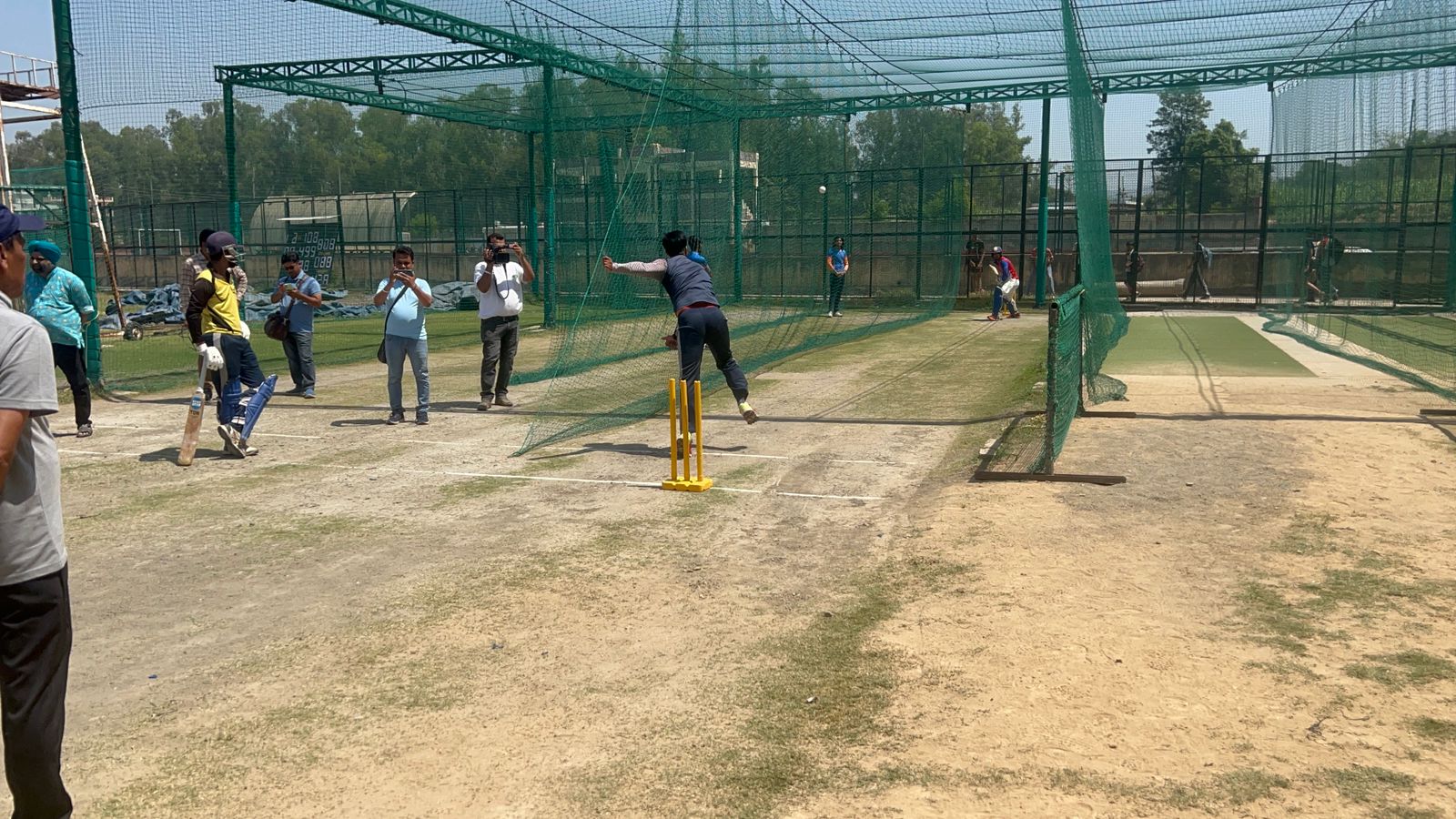 Cricket Trial in Indira Gandhi Sports Ground in Una.