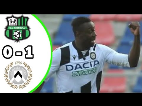 Udinese beat Sassuolo 1-0.