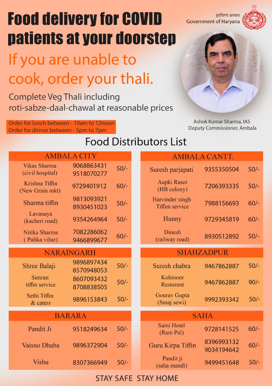 ambala food home delivery low rates