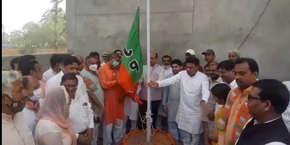 haryana bjp celebrated foundation day, हरियाणा बीजेपी स्थापना दिवस