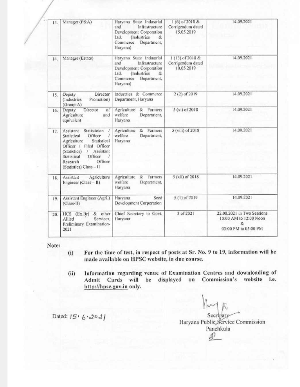 haryana public service recruitment 2021