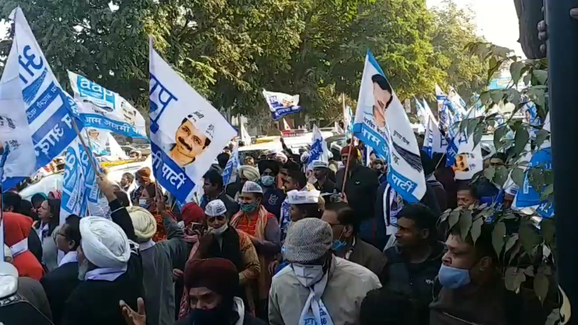 Arvind Kejriwal roadshow in Chandigarh