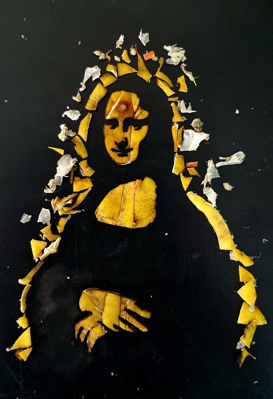 chandigarh monalisa painting lemon peels