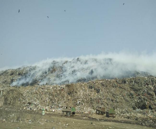 fire in Dadu Majra dumping ground in chandigarh